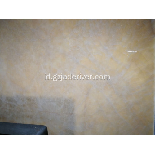 Disesuaikan Beige Table Top Emas Onyx Jade Slabs